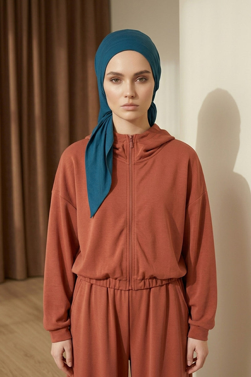 Chic Easy Wrap Hijab Cover for Women, Trendy Hijab for Stylish Look, Soft Comfortable Turban Head Covering, Chic Single Color Headscarf,B-45
