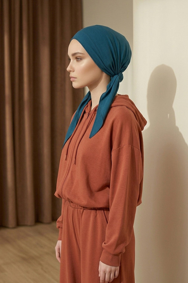 Chic Easy Wrap Hijab Cover for Women, Trendy Hijab for Stylish Look, Soft Comfortable Turban Head Covering, Chic Single Color Headscarf,B-45