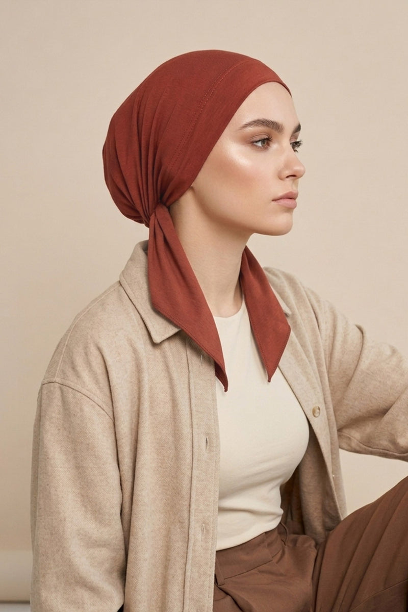 Chic Easy Wrap Hijab Cover for Women, Trendy Hijab for Stylish Look, Soft Comfortable Turban Head Covering, Chic Single Color Headscarf,B-45