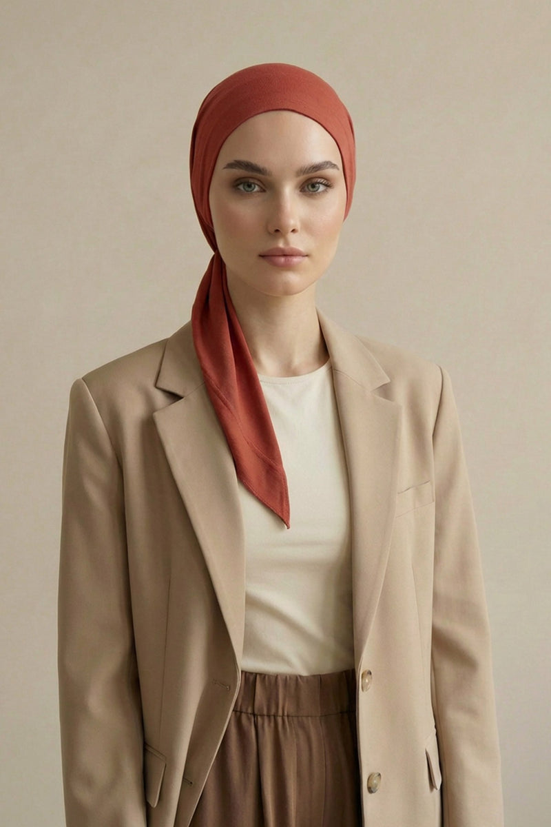 Chic Easy Wrap Hijab Cover for Women, Trendy Hijab for Stylish Look, Soft Comfortable Turban Head Covering, Chic Single Color Headscarf,B-45