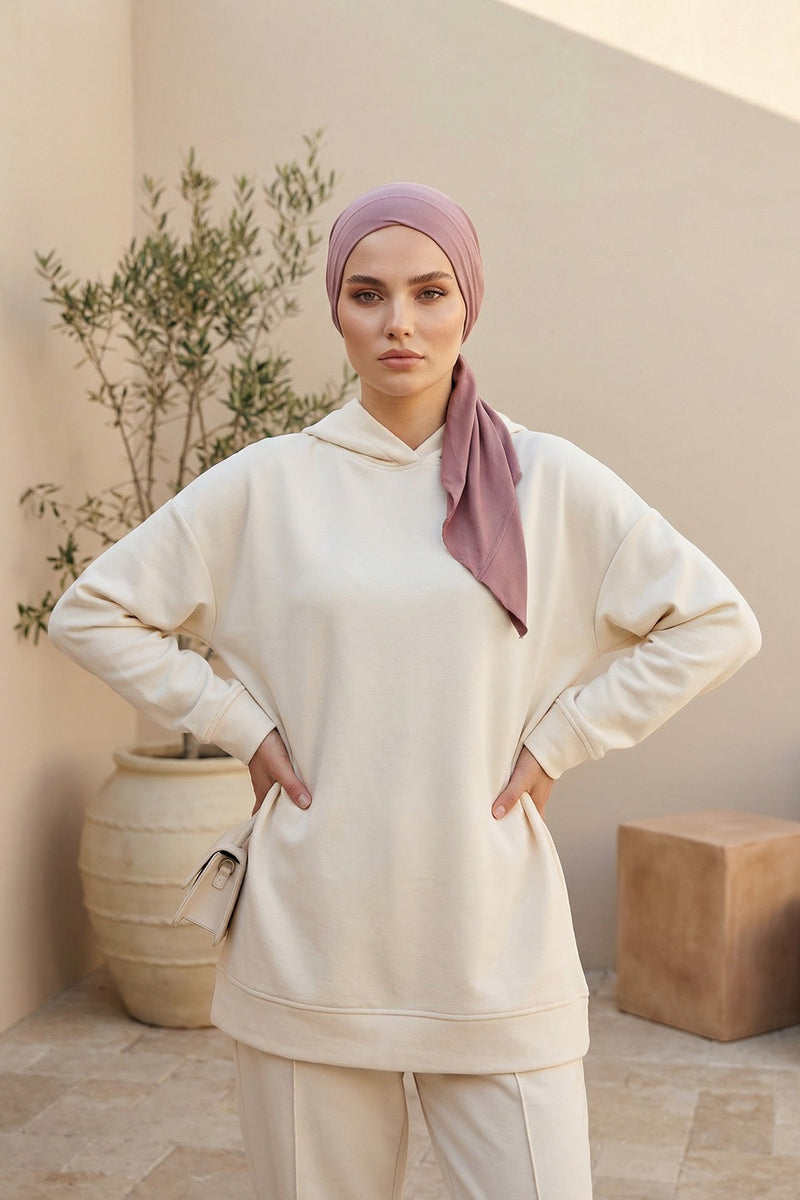 Chic Easy Wrap Hijab Cover for Women, Trendy Hijab for Stylish Look, Soft Comfortable Turban Head Covering, Chic Single Color Headscarf,B-45
