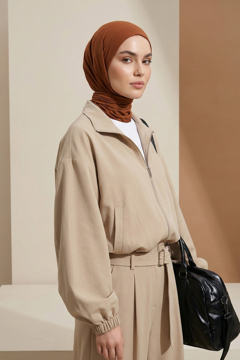 Chic Easy Wrap Hijab Cover for Women, Trendy Hijab for Stylish Look, Soft Comfortable Turban Head Covering, Chic Single Color Headscarf,B-45