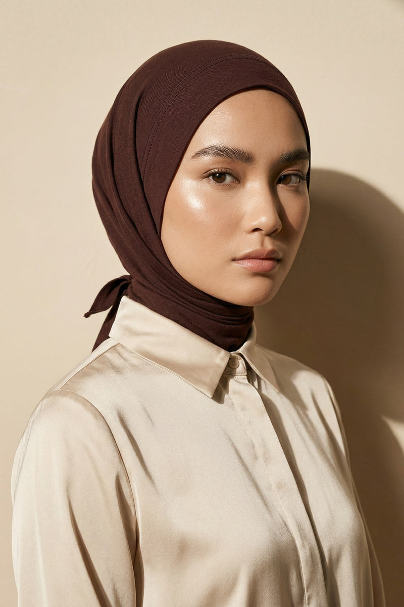 Chic Easy Wrap Hijab Cover for Women, Trendy Hijab for Stylish Look, Soft Comfortable Turban Head Covering, Chic Single Color Headscarf,B-45