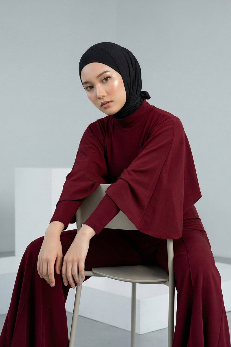 Chic Easy Wrap Hijab Cover for Women, Trendy Hijab for Stylish Look, Soft Comfortable Turban Head Covering, Chic Single Color Headscarf,B-45