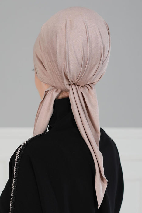 غطاء حجاب أنيق سهل اللف للنساء، حجاب عصري لمظهر أنيق، غطاء رأس عمامة ناعم ومريح، وشاح رأس أنيق بلون واحد، B-45