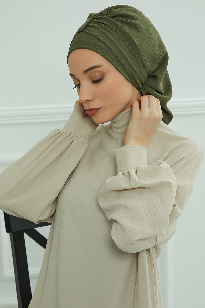 Instant-Turban, leichter Aerobin-Schal, Kopf-Turbane für Frauen, Kopfbedeckung, stilvolles, elegantes Design, HT-90