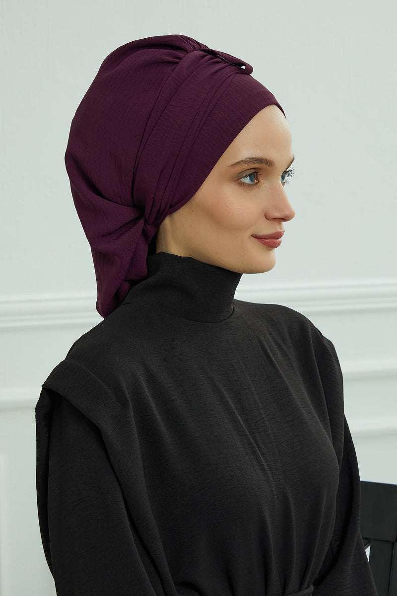 Instant-Turban, leichter Aerobin-Schal, Kopf-Turbane für Frauen, Kopfbedeckung, stilvolles, elegantes Design, HT-90