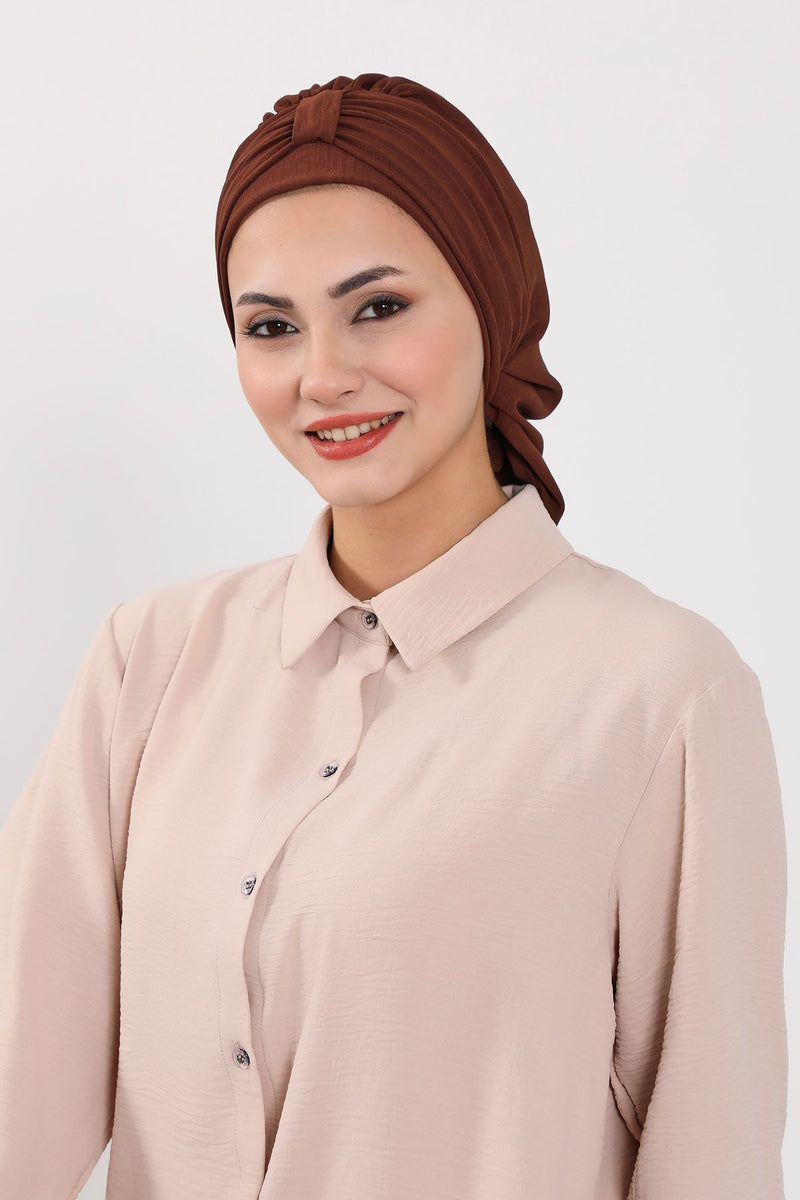 Instant-Turban, leichter Aerobin-Schal, Kopf-Turbane für Frauen, Kopfbedeckung, stilvolles, elegantes Design, HT-90