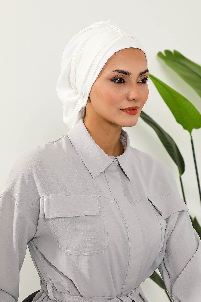 Instant-Turban, leichter Aerobin-Schal, Kopf-Turbane für Frauen, Kopfbedeckung, stilvolles, elegantes Design, HT-90