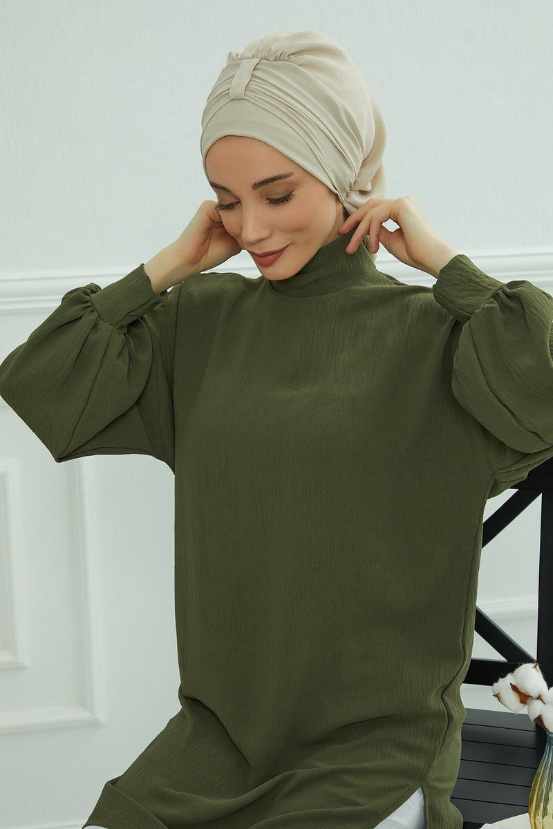 Instant-Turban, leichter Aerobin-Schal, Kopf-Turbane für Frauen, Kopfbedeckung, stilvolles, elegantes Design, HT-90