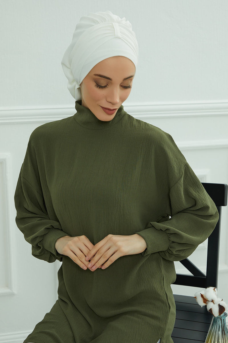 Instant-Turban, leichter Aerobin-Schal, Kopf-Turbane für Frauen, Kopfbedeckung, stilvolles, elegantes Design, HT-90