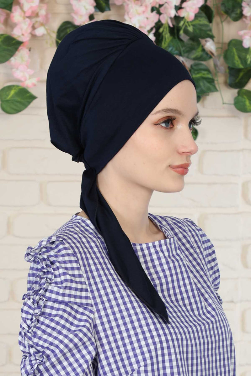 Chic Instant Turban Headscarf, Ready to Wear Instant Hijab, Easy Wrap & Trendy Turban Hijab Design, Stylish Chemo Cancer Cap for Women,B-49