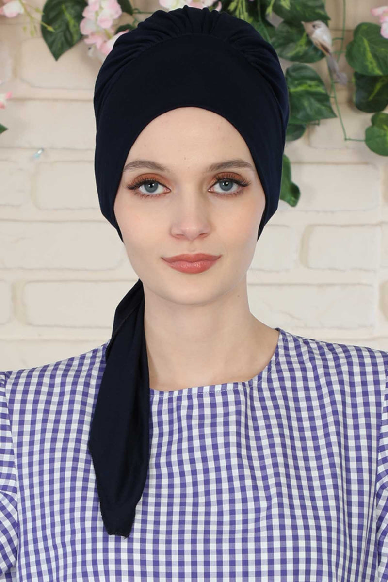Chic Instant Turban Headscarf, Ready to Wear Instant Hijab, Easy Wrap & Trendy Turban Hijab Design, Stylish Chemo Cancer Cap for Women,B-49