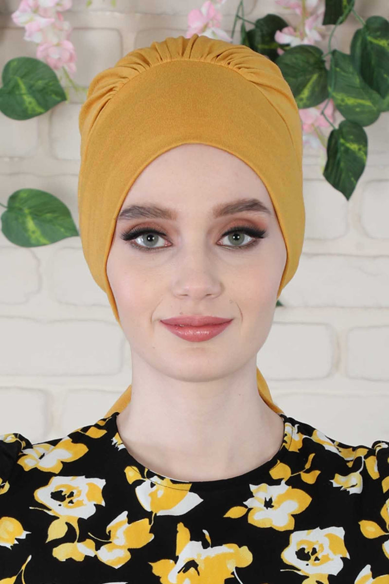 Chic Instant Turban Headscarf, Ready to Wear Instant Hijab, Easy Wrap & Trendy Turban Hijab Design, Stylish Chemo Cancer Cap for Women,B-49