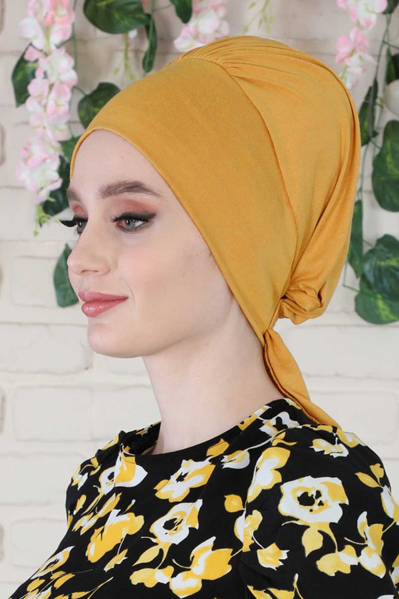 Chic Instant Turban Headscarf, Ready to Wear Instant Hijab, Easy Wrap & Trendy Turban Hijab Design, Stylish Chemo Cancer Cap for Women,B-49