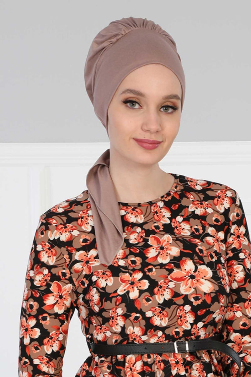 Chic Instant Turban Headscarf, Ready to Wear Instant Hijab, Easy Wrap & Trendy Turban Hijab Design, Stylish Chemo Cancer Cap for Women,B-49