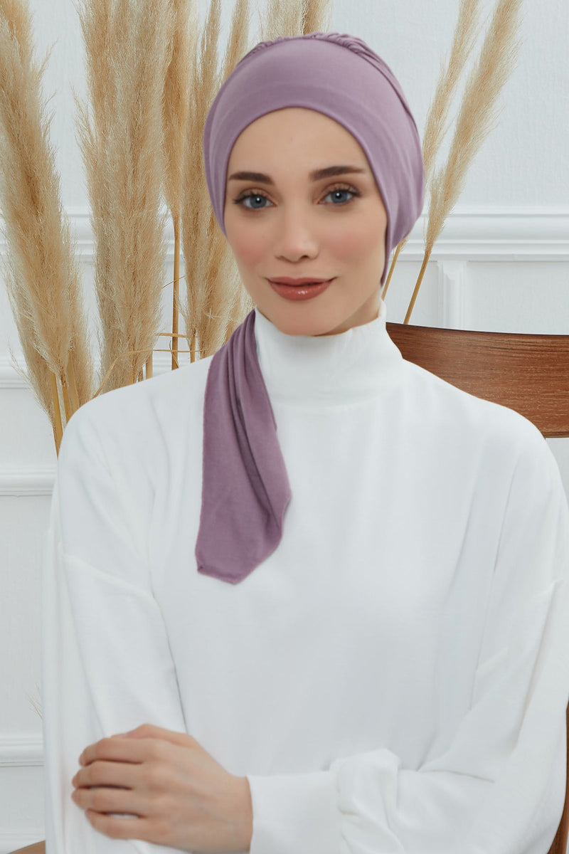 Chic Instant Turban Headscarf, Ready to Wear Instant Hijab, Easy Wrap & Trendy Turban Hijab Design, Stylish Chemo Cancer Cap for Women,B-49