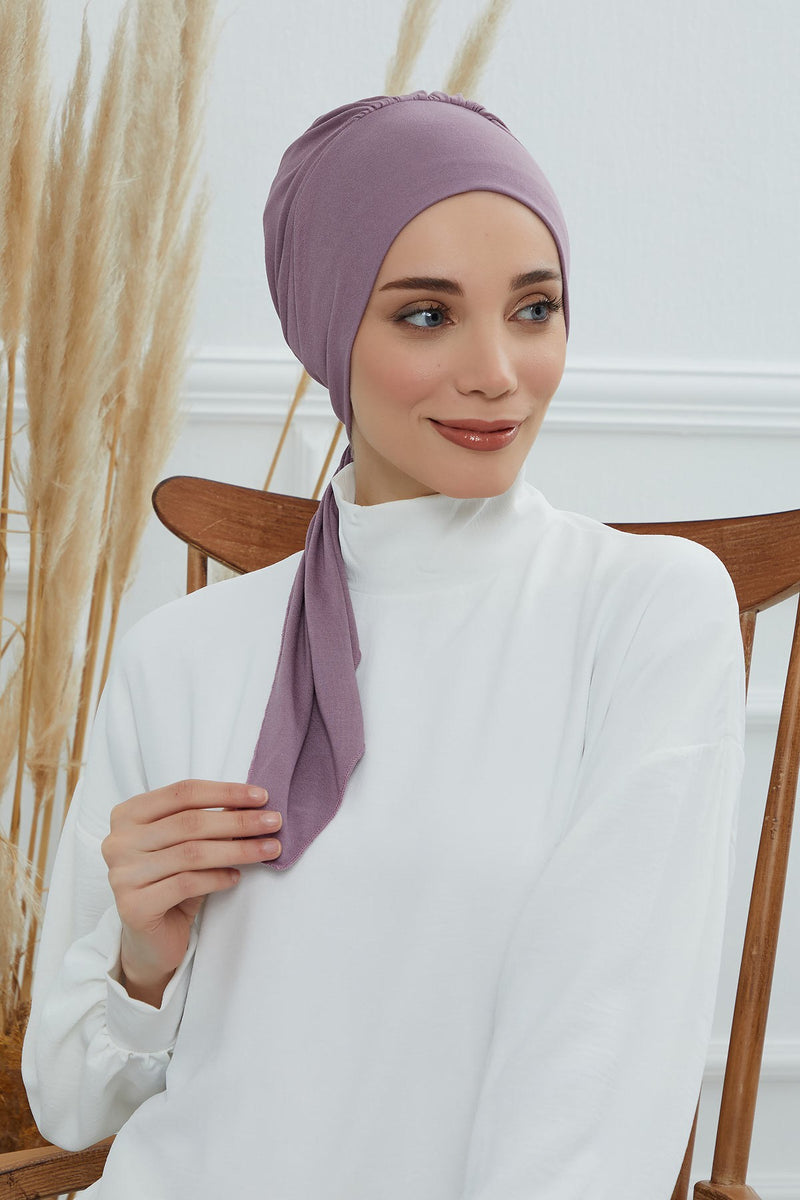 Chic Instant Turban Headscarf, Ready to Wear Instant Hijab, Easy Wrap & Trendy Turban Hijab Design, Stylish Chemo Cancer Cap for Women,B-49