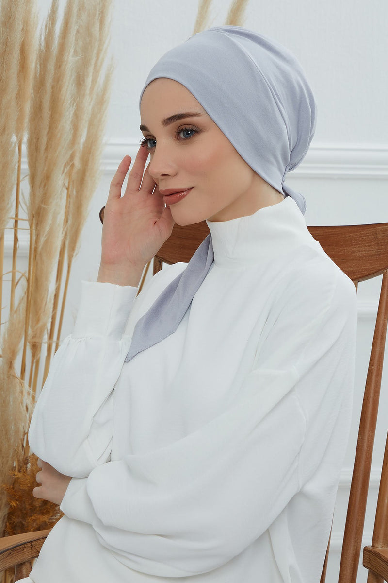 Chic Instant Turban Headscarf, Ready to Wear Instant Hijab, Easy Wrap & Trendy Turban Hijab Design, Stylish Chemo Cancer Cap for Women,B-49