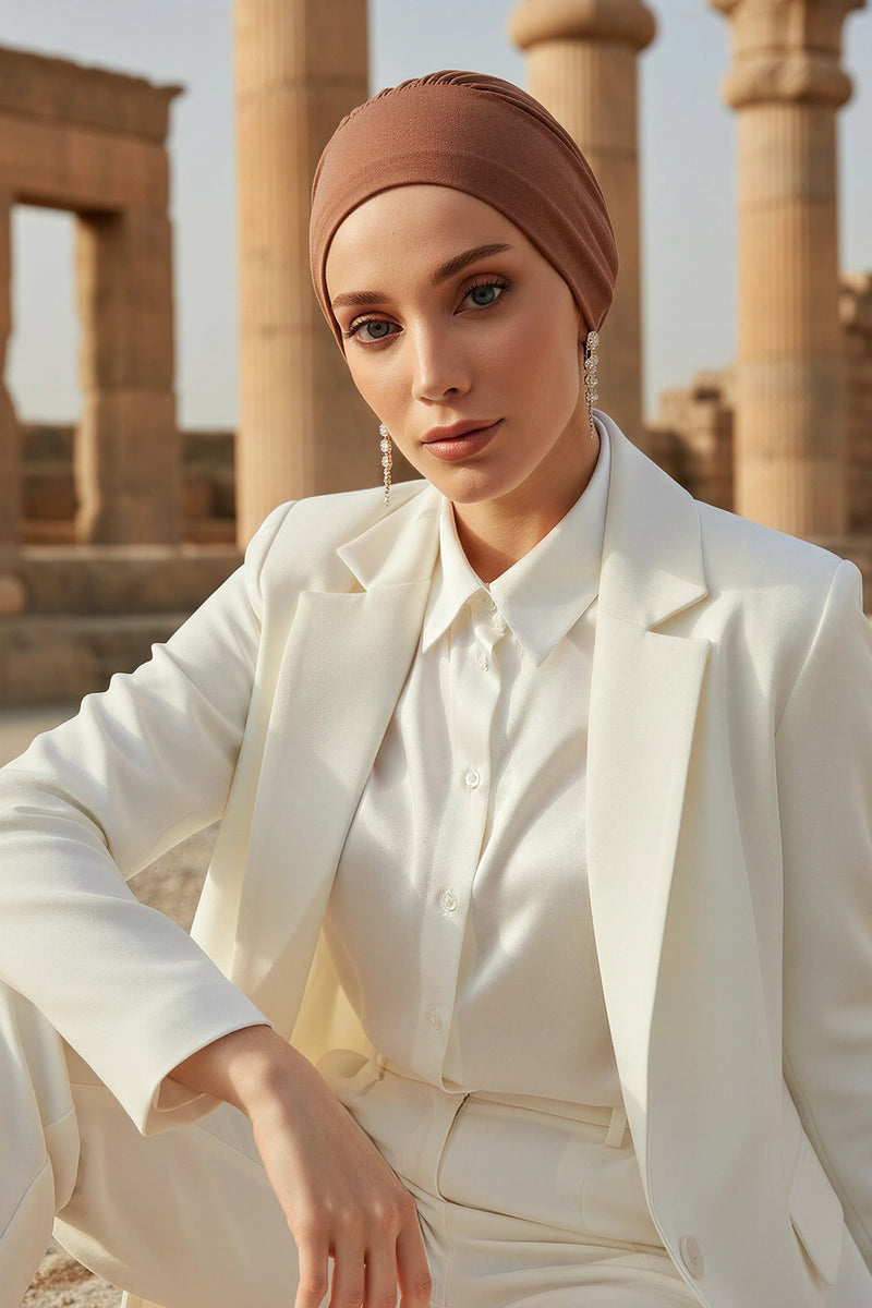 Chic Instant Turban Headscarf, Ready to Wear Instant Hijab, Easy Wrap & Trendy Turban Hijab Design, Stylish Chemo Cancer Cap for Women,B-49