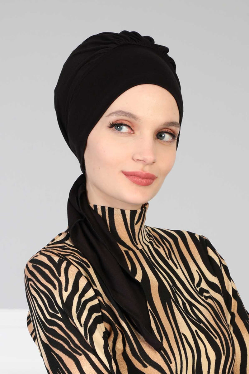 Chic Instant Turban Headscarf, Ready to Wear Instant Hijab, Easy Wrap & Trendy Turban Hijab Design, Stylish Chemo Cancer Cap for Women,B-49