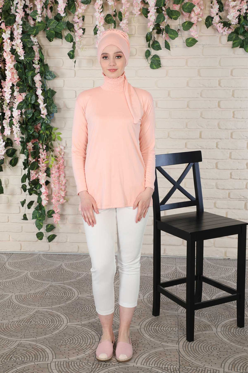 Chic Instant Turban Headscarf, Ready to Wear Instant Hijab, Easy Wrap & Trendy Turban Hijab Design, Stylish Chemo Cancer Cap for Women,B-49