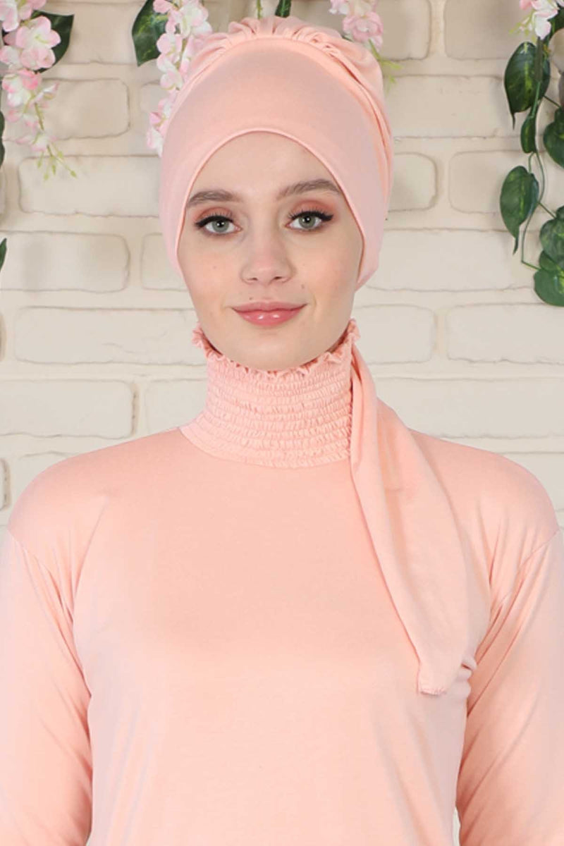 Chic Instant Turban Headscarf, Ready to Wear Instant Hijab, Easy Wrap & Trendy Turban Hijab Design, Stylish Chemo Cancer Cap for Women,B-49