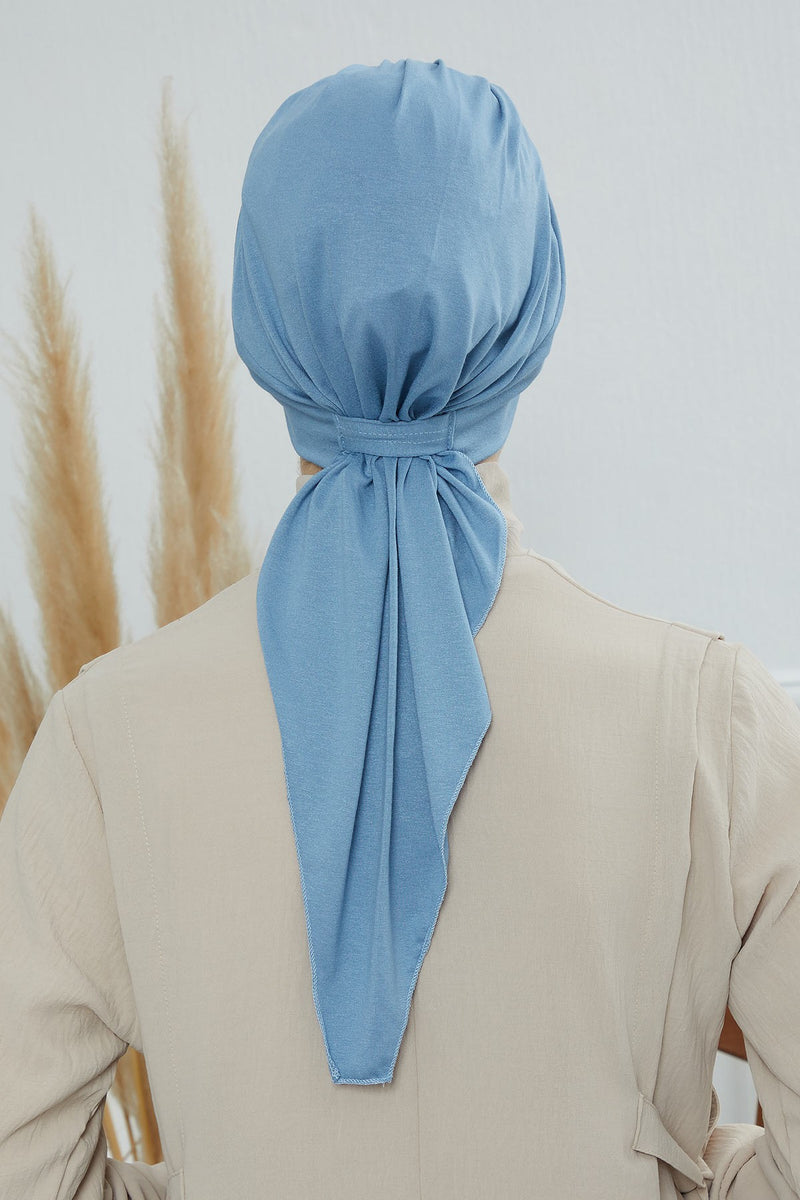 Chic Instant Turban Headscarf, Ready to Wear Instant Hijab, Easy Wrap & Trendy Turban Hijab Design, Stylish Chemo Cancer Cap for Women,B-49