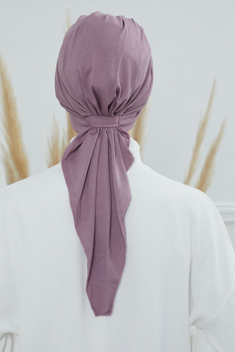 Chic Instant Turban Headscarf, Ready to Wear Instant Hijab, Easy Wrap & Trendy Turban Hijab Design, Stylish Chemo Cancer Cap for Women,B-49 Lilac