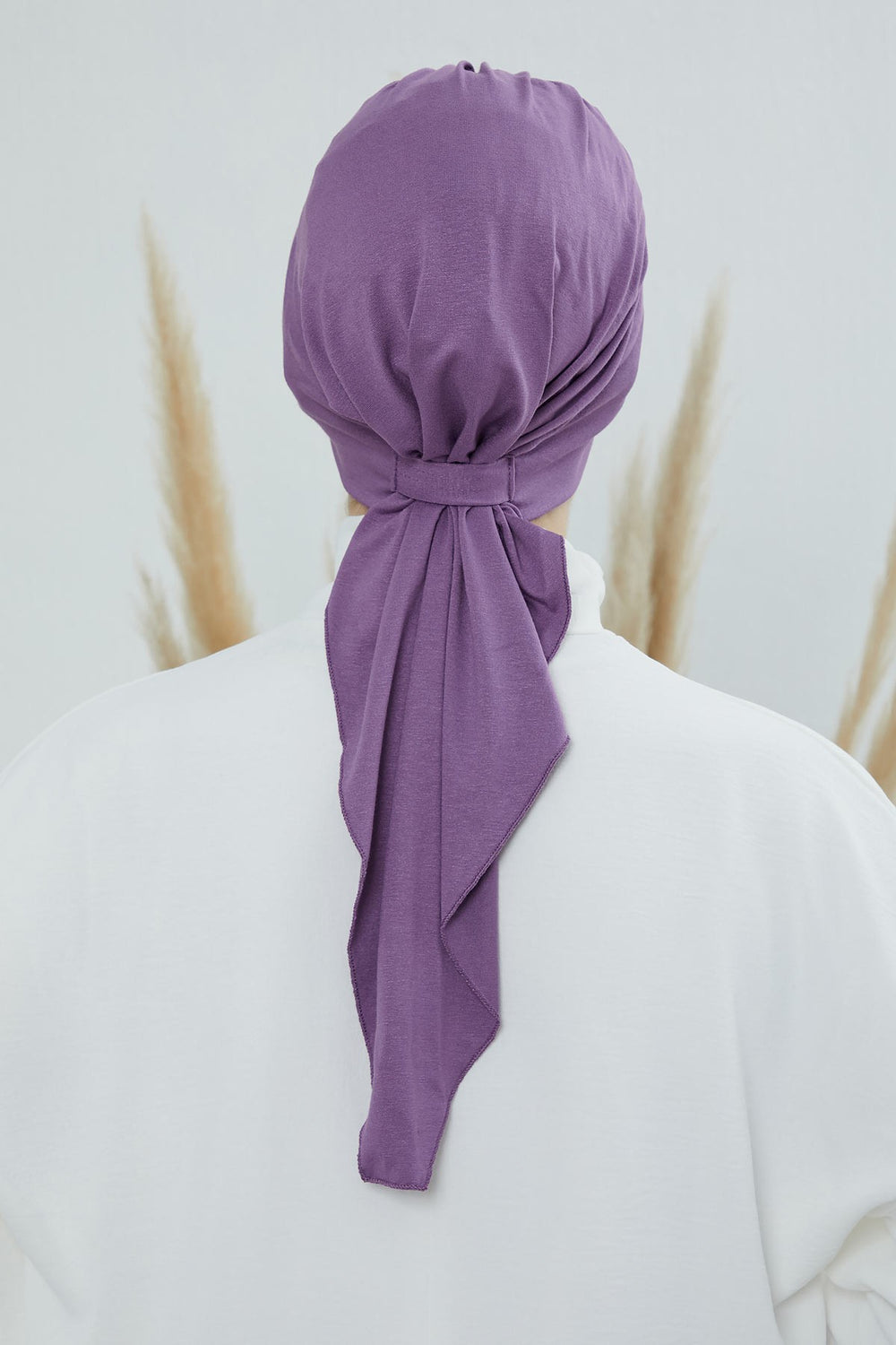 Chic Instant Turban Headscarf, Ready to Wear Instant Hijab, Easy Wrap & Trendy Turban Hijab Design, Stylish Chemo Cancer Cap for Women,B-49 Purple 2