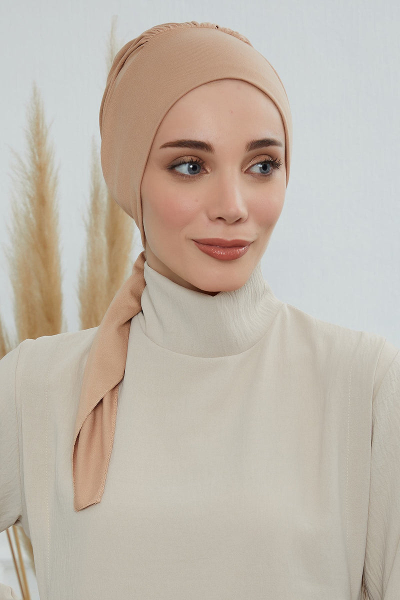 Chic Instant Turban Headscarf, Ready to Wear Instant Hijab, Easy Wrap & Trendy Turban Hijab Design, Stylish Chemo Cancer Cap for Women,B-49
