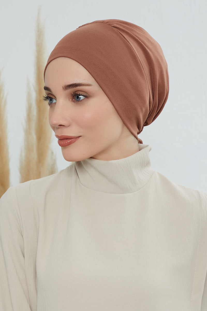 Chic Instant Turban Headscarf, Ready to Wear Instant Hijab, Easy Wrap & Trendy Turban Hijab Design, Stylish Chemo Cancer Cap for Women,B-49
