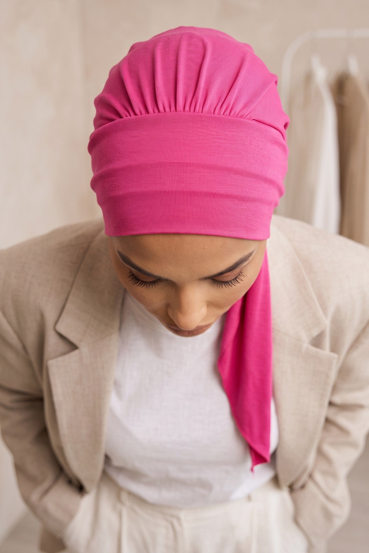 Chic Instant Turban Headscarf, Ready to Wear Instant Hijab, Easy Wrap & Trendy Turban Hijab Design, Stylish Chemo Cancer Cap for Women,B-49