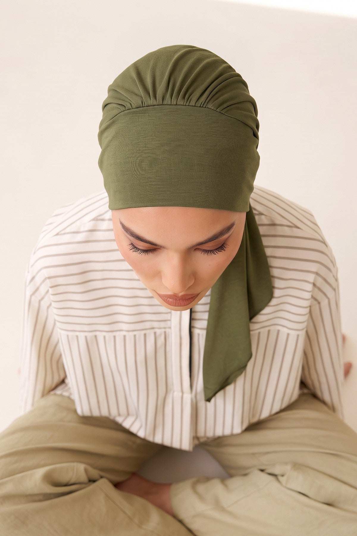 Chic Instant Turban Headscarf, Ready to Wear Instant Hijab, Easy Wrap & Trendy Turban Hijab Design, Stylish Chemo Cancer Cap for Women,B-49