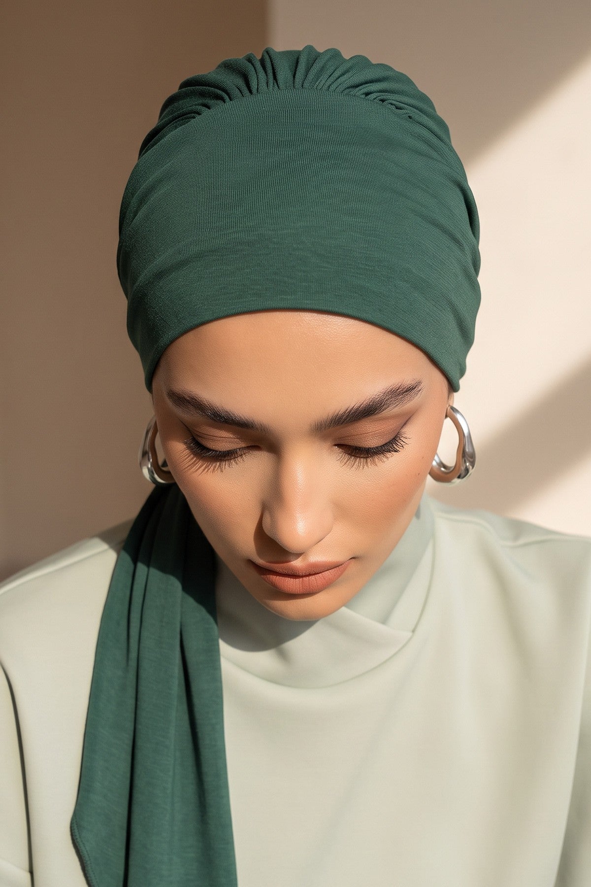 Chic Instant Turban Headscarf, Ready to Wear Instant Hijab, Easy Wrap & Trendy Turban Hijab Design, Stylish Chemo Cancer Cap for Women,B-49