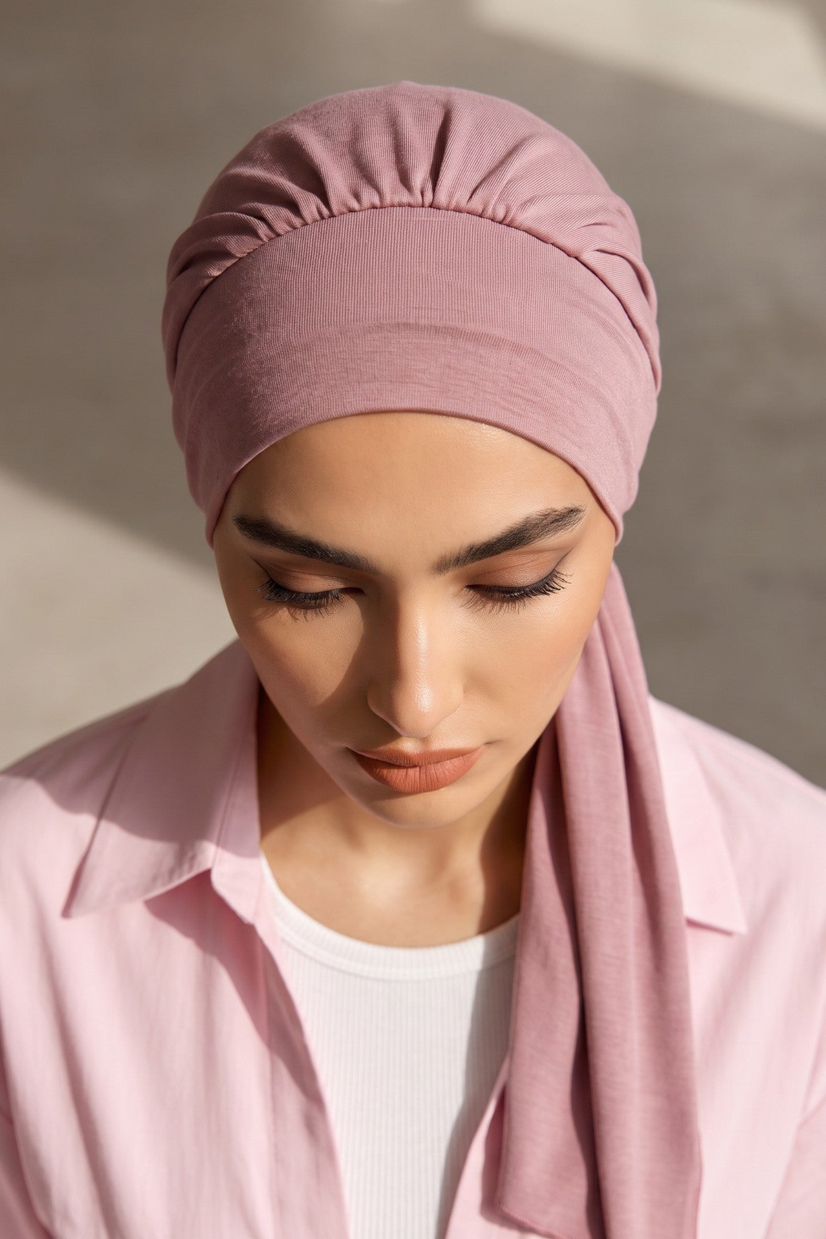 Chic Instant Turban Headscarf, Ready to Wear Instant Hijab, Easy Wrap & Trendy Turban Hijab Design, Stylish Chemo Cancer Cap for Women,B-49