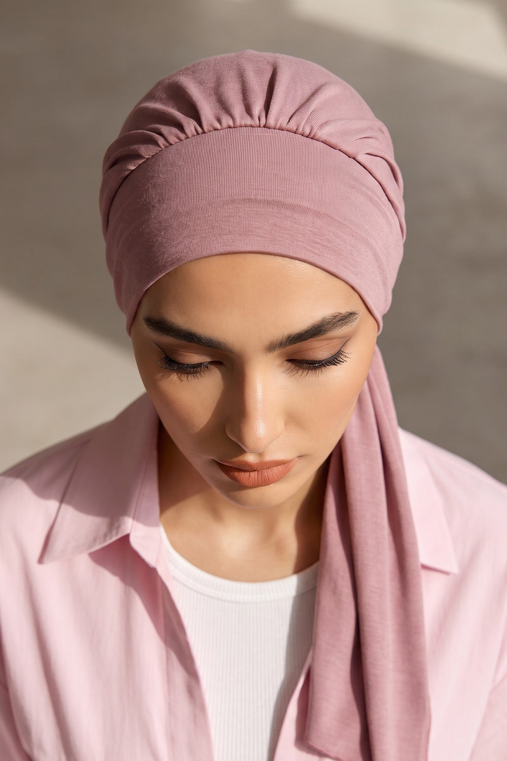 Chic Instant Turban Headscarf, Ready to Wear Instant Hijab, Easy Wrap & Trendy Turban Hijab Design, Stylish Chemo Cancer Cap for Women,B-49