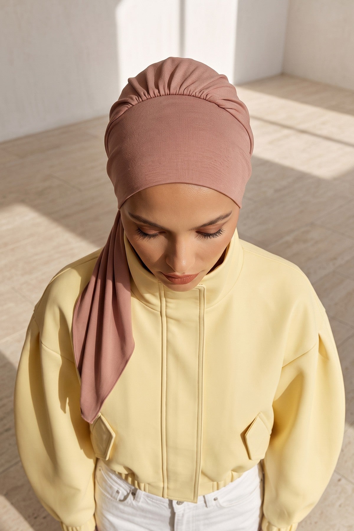 Chic Instant Turban Headscarf, Ready to Wear Instant Hijab, Easy Wrap & Trendy Turban Hijab Design, Stylish Chemo Cancer Cap for Women,B-49