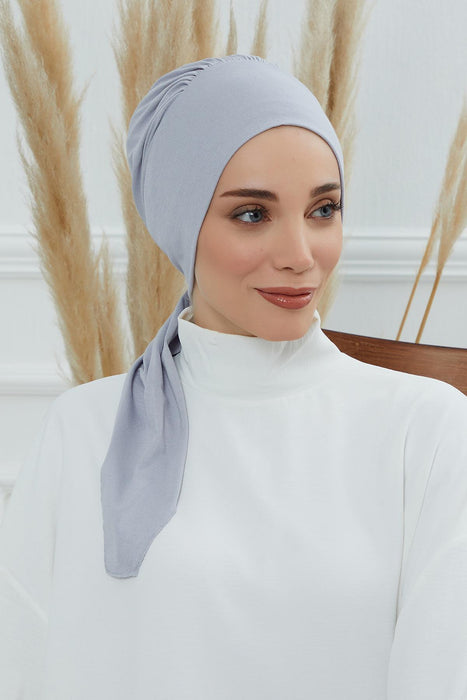 وشاح رأس عمامة أنيق فوري، جاهز للارتداء حجاب فوري، سهل الالتفاف وتصميم حجاب عمامة عصري، قبعة أنيقة للسرطان الكيميائي للنساء، B-49