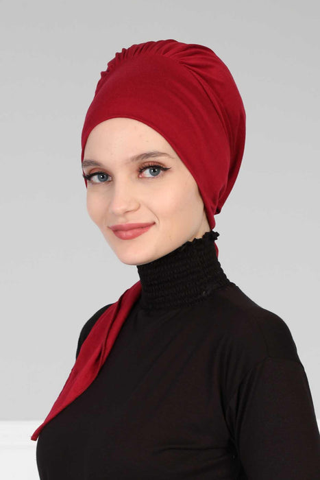 Chic Instant Turban Headscarf, Ready to Wear Instant Hijab, Easy Wrap & Trendy Turban Hijab Design, Stylish Chemo Cancer Cap for Women,B-49