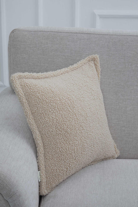 Chic Teddy Square Throw Pillow Cover, 18x18 Inches Soft Touch Teddy Pillow Cover for Couch and Sofa, Trendy Throw Pillow Cover,K-309
