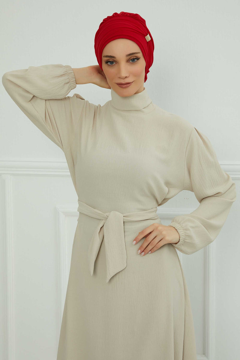 Instant-Turban, Chiffon-Schal, Kopf-Turbane mit einzigartigen Accessoires für Frauen, Kopfbedeckung, stilvolles, elegantes Design, HT-95S