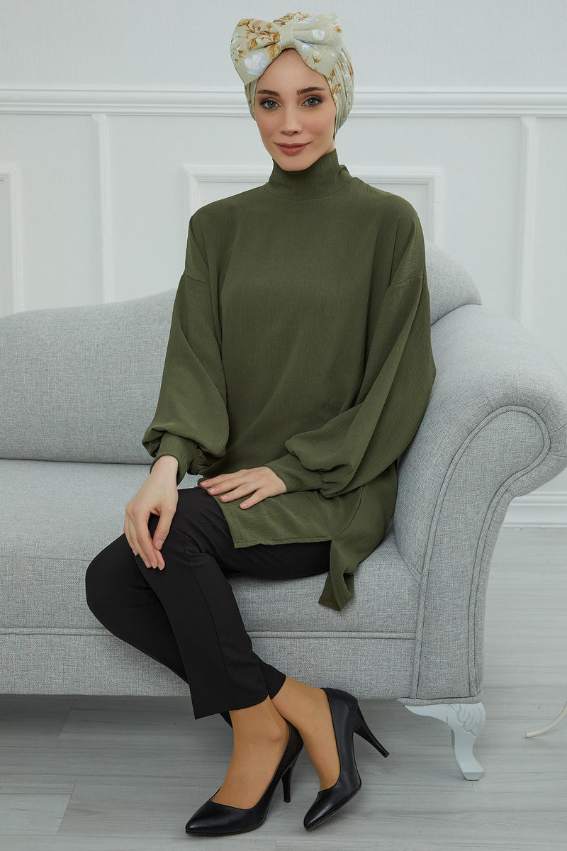 Combed Cotton Patterned Turban Bonnet with a Big Bow, Elegant and Comfortable Pre-Tied Instant Turban Hair Cover for Women,B-11YD