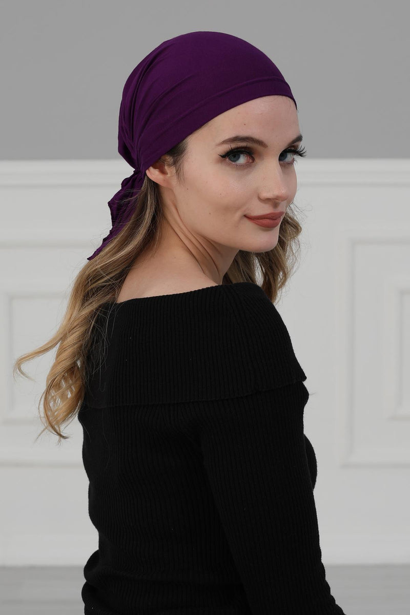 Cotton Chemo Headwear Headwrap Scarf Chemo Caps Gifts Elastic Adjustable Bandana Skull Cap,B-48