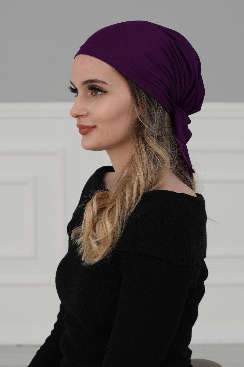 Cotton Chemo Headwear Headwrap Scarf Chemo Caps Gifts Elastic Adjustable Bandana Skull Cap,B-48
