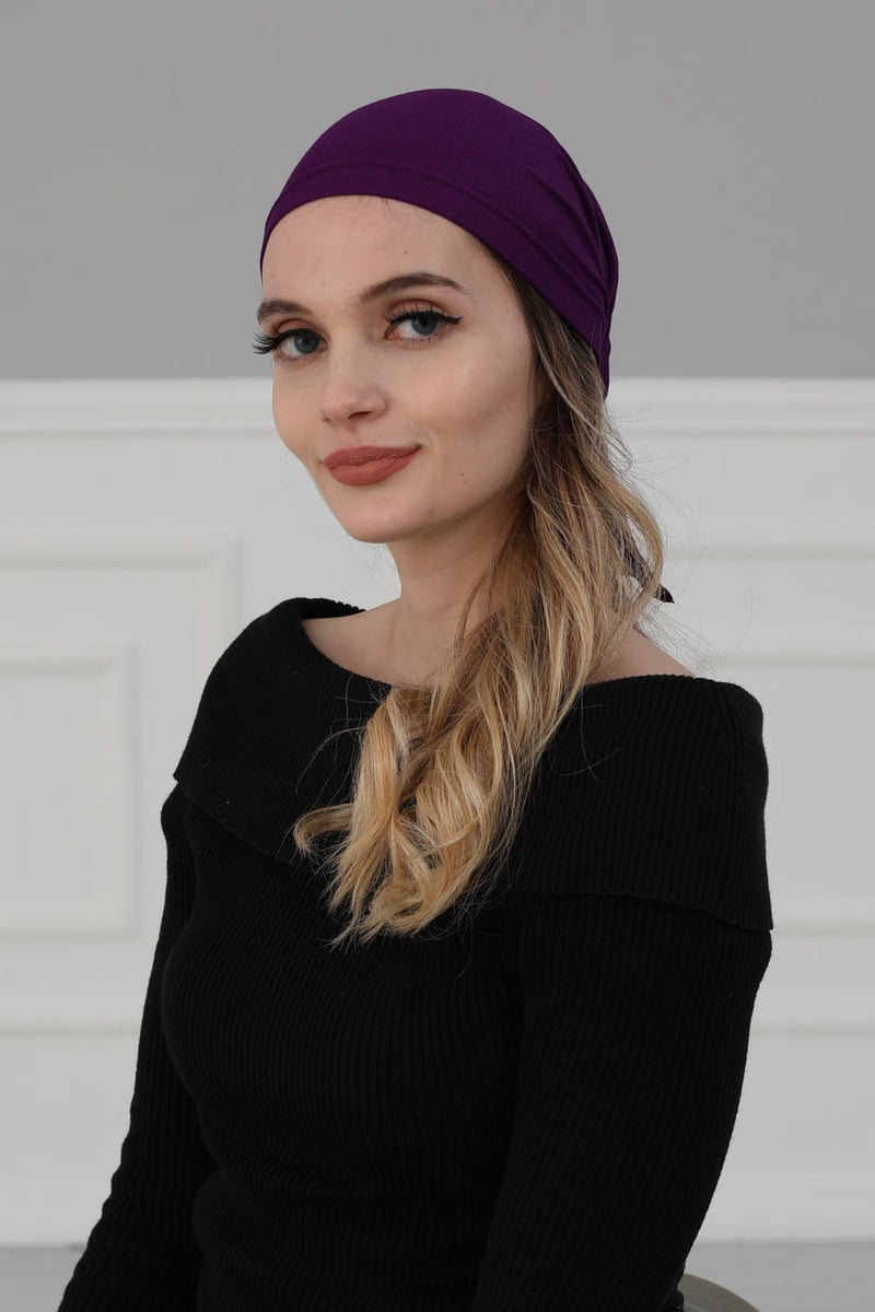 Cotton Chemo Headwear Headwrap Scarf Chemo Caps Gifts Elastic Adjustable Bandana Skull Cap,B-48