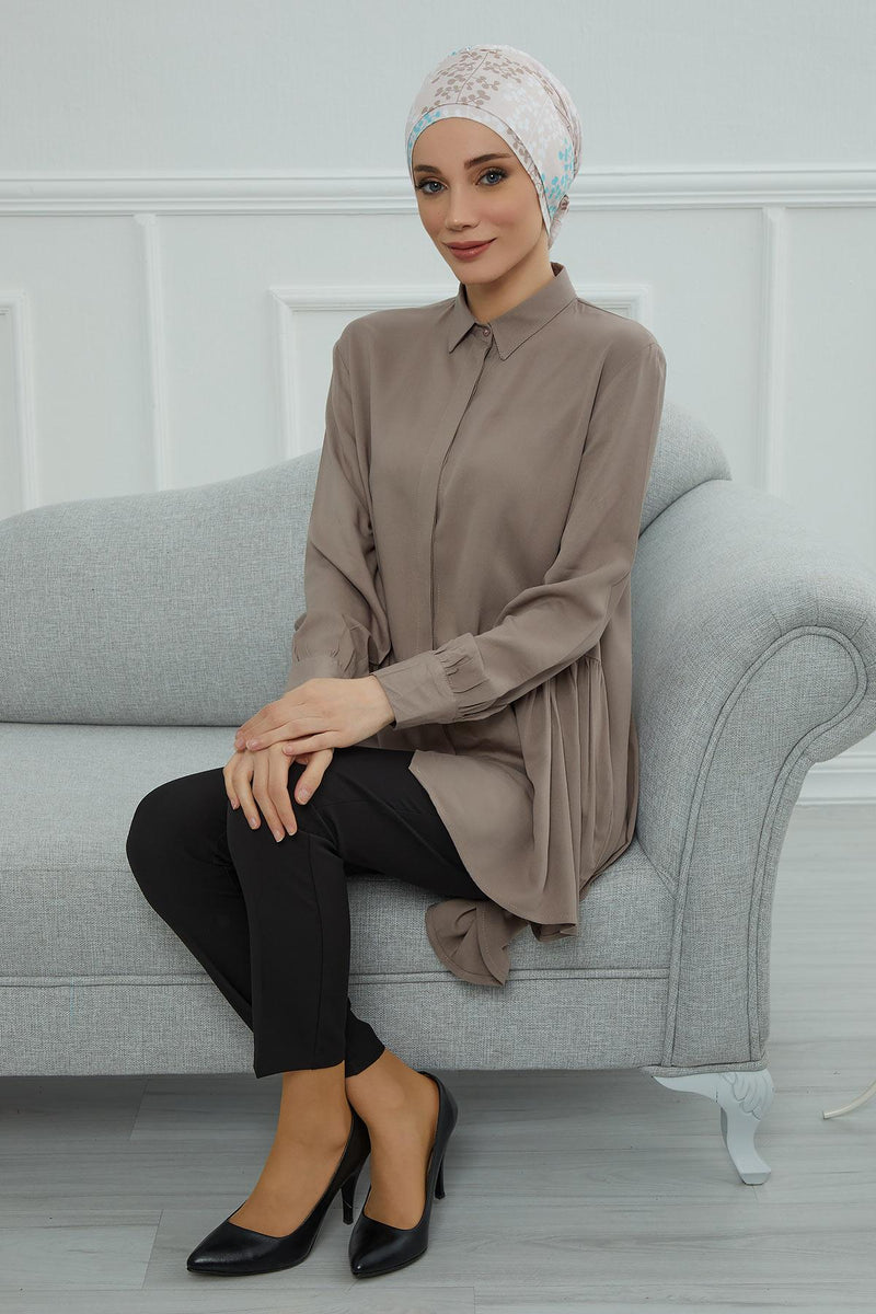 Cotton Printed Instant Turban Scarf For Women with Rose Detail at the Back Side, Stylish Patterned Elegant Turban Bonnet Cap,B-53YD