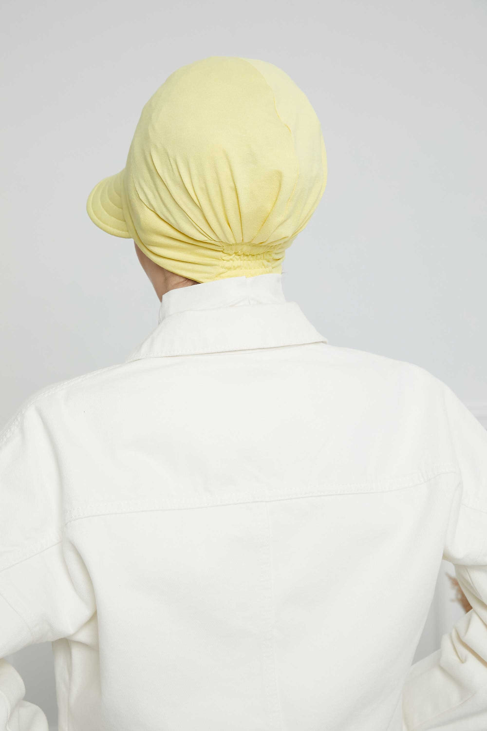 Cotton Visor Women Turban Hat, Sun Protective Newsboy Hat for Women, 95% Cotton Plain Casual Hijab Bonnet Chemo Cap,B-73 Yellow