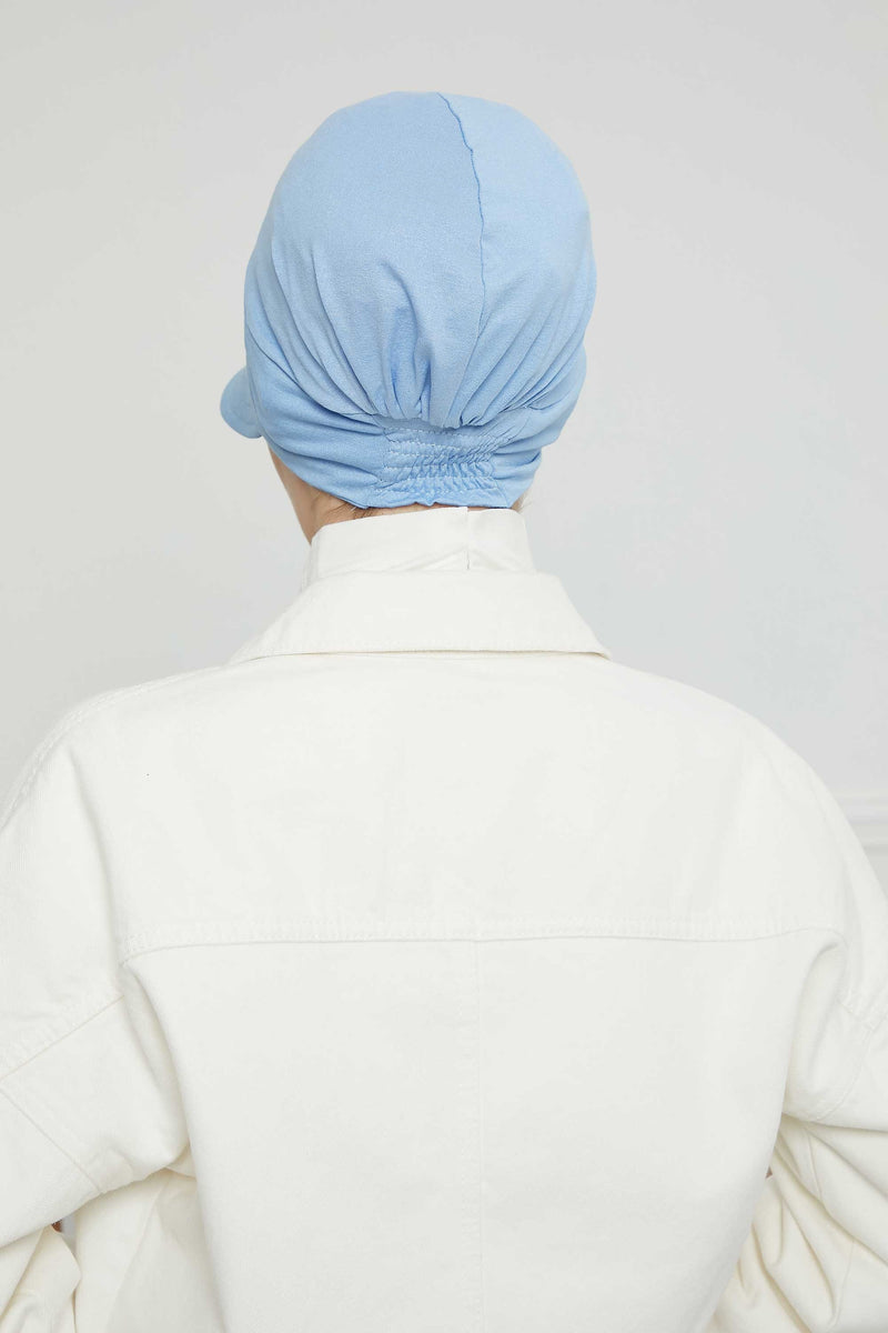 Cotton Visor Women Turban Hat, Sun Protective Newsboy Hat for Women, 95% Cotton Plain Casual Hijab Bonnet Chemo Cap,B-73