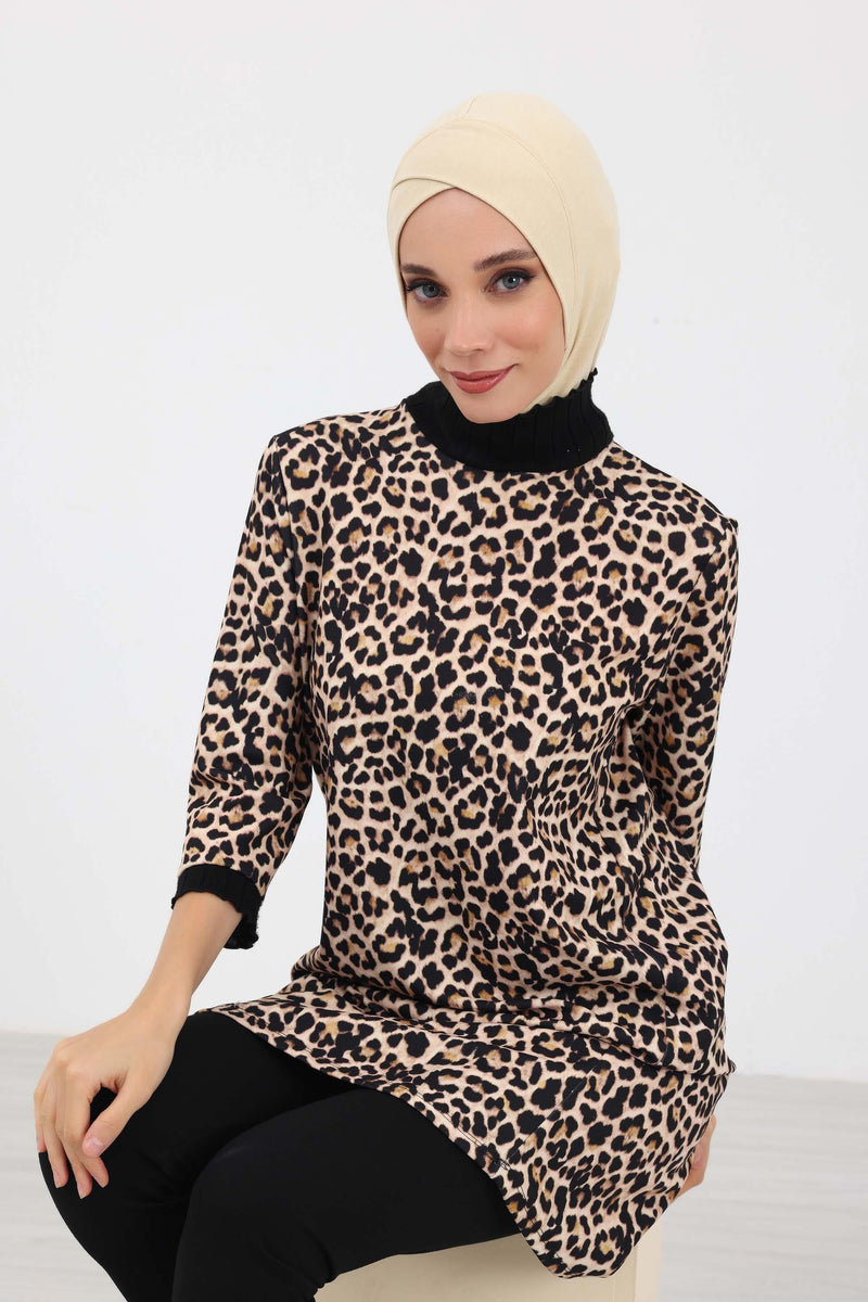 Cross-Stitch Design Inner Turban Bonnet for Women, One-Size Inner Turban Bonnet for Women, Simple Ribbed Winter Hijab Turban Bonnet,TB-4RB